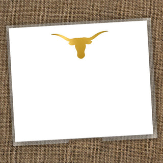 Black Ink - Notepad - Gold Foil Luxe Texas Longhorn