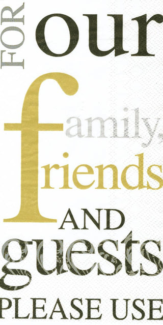 Boston International - Paper Guest Towels 16 count Please Use Gold