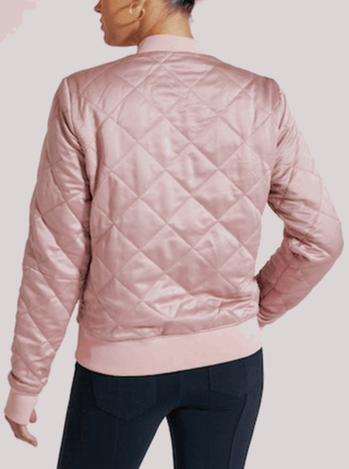 Blanc Noir Camo Reversible Bomber in Peach Blush - Taryn x Philip Boutique