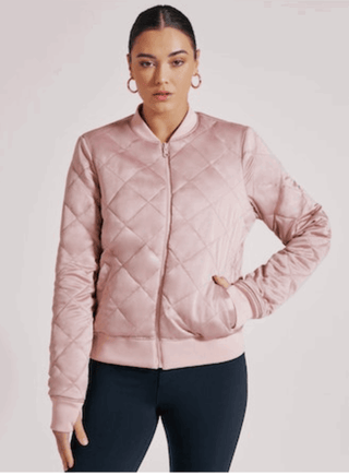Blanc Noir Camo Reversible Bomber in Peach Blush - Taryn x Philip Boutique