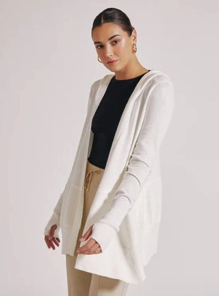 Blanc Noir Cropped Portola Cardigan - White - Taryn x Philip Boutique