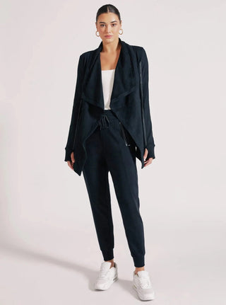 Blanc Noir Yolo Drape Front Jacket