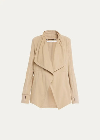 Blanc Noir Yolo Drape Front Jacket