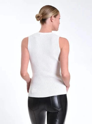 Blanc Noir Two Toned Tank Top