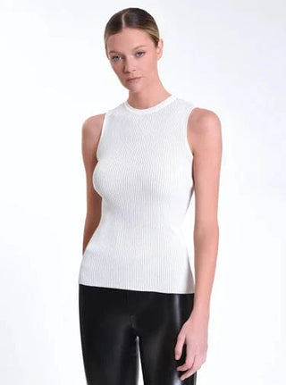 Blanc Noir Two Toned Tank Top