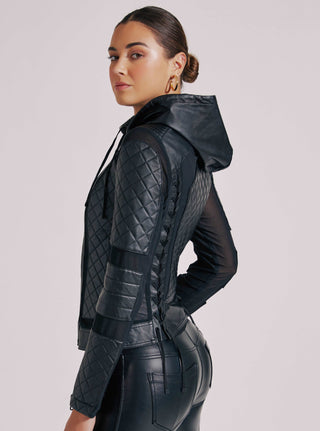 Blanc Noir Voyage Hooded Moto - Taryn x Philip Boutique