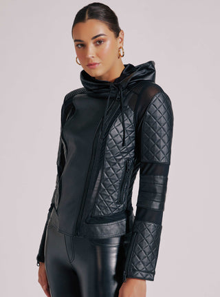 Blanc Noir Voyage Hooded Moto - Taryn x Philip Boutique