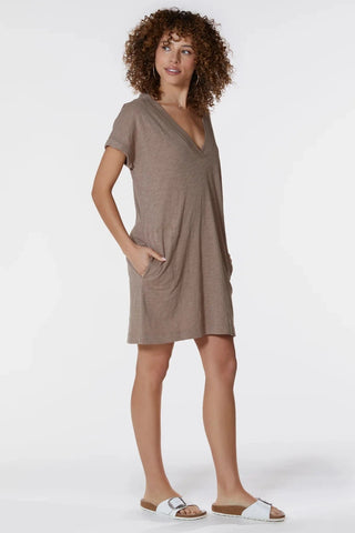 Bobi Dolman V-Neck Dress - Taryn x Philip Boutique