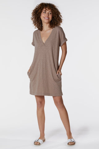 Bobi Dolman V-Neck Dress - Taryn x Philip Boutique