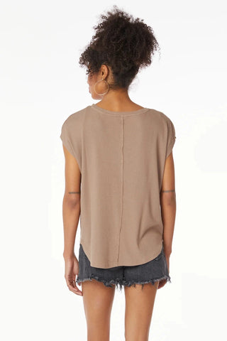 Bobi Raw Edge Drop Shoulder Tee - Taryn x Philip Boutique