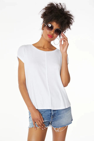 Bobi Raw Edge Drop Shoulder Tee - Taryn x Philip Boutique