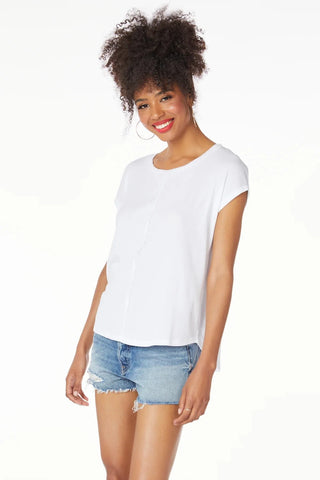 Bobi Raw Edge Drop Shoulder Tee - Taryn x Philip Boutique