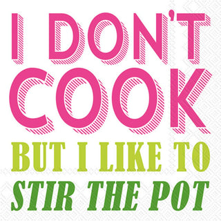 Boston International - Paper Cocktail Napkins Pack of 20 Stir The Pot