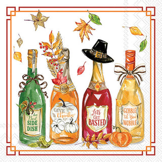 Boston International - Paper Cocktail Napkin 20 Ct Fall Bottles Fall Autumn