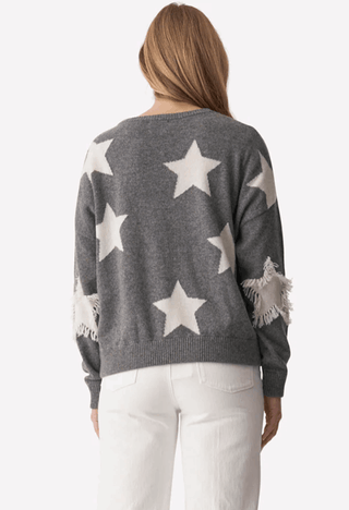 Brodie Alyssa Star Fringed Boyfriend Sweater - Taryn x Philip Boutique