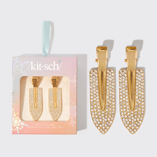 KITSCH - Holiday Gift of Glam Creaseless Clips 2pc Set - Rhinestone