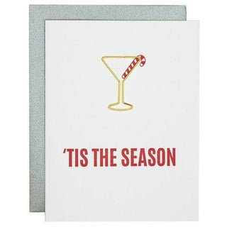 Chez Gagné - Tis the Season - Christmas Card with Martini Paper Clip