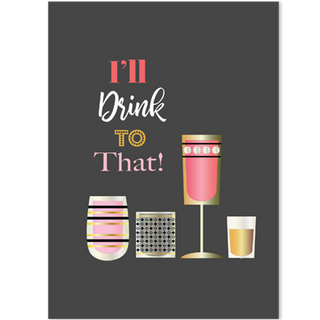 Mod Lounge Paper Company - I'll Drink To That Vintage Cocktail Greeting Card