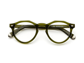 Caddis Dogleg Reading Glasses - Heritage Green
