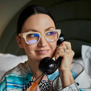 Caddis Miklos Reading Glasses - Polished Bone