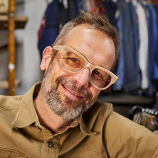 Caddis Miklos Reading Glasses - Polished Bone