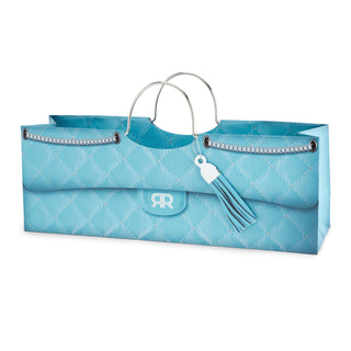 Cakewalk - Turquoise Quilted Purse Wine Bag - Single Bottle
