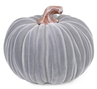 Boston International - 6.5" Dia Velvet Pumpkin Grey Fall