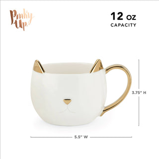 Pinky Up - Chloe White Cat Mug