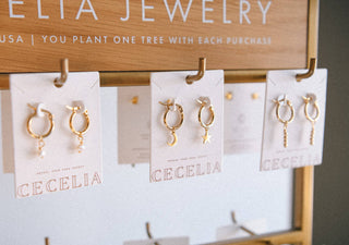 Cecelia Designs Jewelry - Starlit Shine Cubic Zirconia Hoop Earrings – Gold Plated