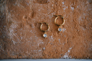 Cecelia Designs Jewelry - Starlit Shine Cubic Zirconia Hoop Earrings – Gold Plated