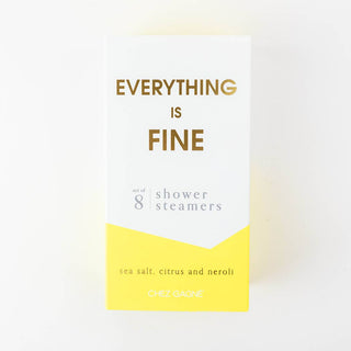 Chez Gagné - Everything is Fine Shower Steamers - Sea Salt, Citrus & Neroli - Set of 8 Tabs