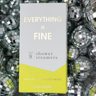 Chez Gagné - Everything is Fine Shower Steamers - Sea Salt, Citrus & Neroli - Set of 8 Tabs
