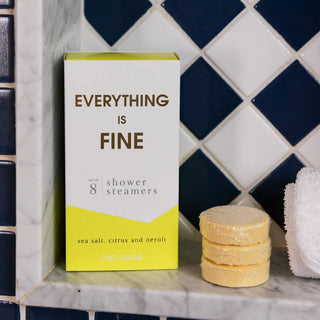 Chez Gagné - Everything is Fine Shower Steamers - Sea Salt, Citrus & Neroli - Set of 8 Tabs