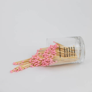 Chez Gagné - You Are So Pretty -  Match Set + Rocks Glass Duo -  200 Matches + Rocks Glass Set