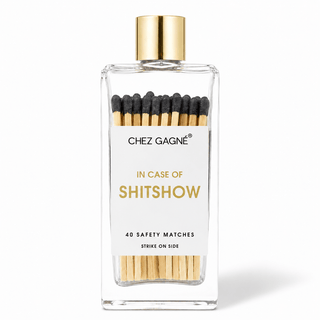 Chez Gagné - In Case of Shitshow - Safety Matches, Black, Funny Gift