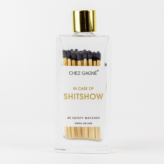 Chez Gagné - In Case of Shitshow - Safety Matches, Black, Funny Gift