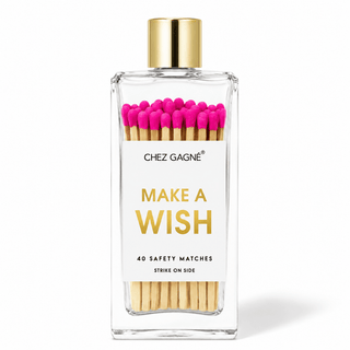 Chez Gagné - Make A Wish - Glass Bottle Safety Matches, Birthday Gift