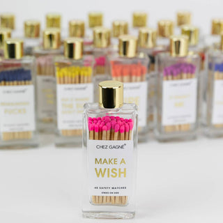 Chez Gagné - Make A Wish - Glass Bottle Safety Matches, Birthday Gift