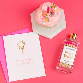 Chez Gagné - Make A Wish - Glass Bottle Safety Matches, Birthday Gift
