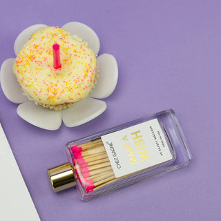 Chez Gagné - Make A Wish - Glass Bottle Safety Matches, Birthday Gift
