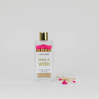 Chez Gagné - Make A Wish - Glass Bottle Safety Matches, Birthday Gift