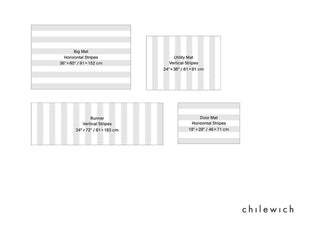 Chiliwich Breton Stripe Shag Mats