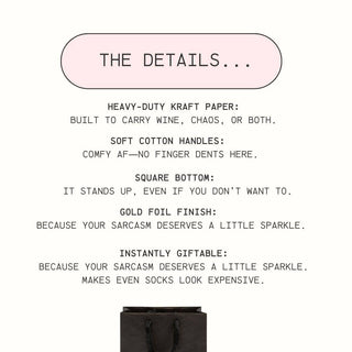 Crimson and Clover Studio - Don't Get Your Hopes Up Funny Sarcastic Gift Bag