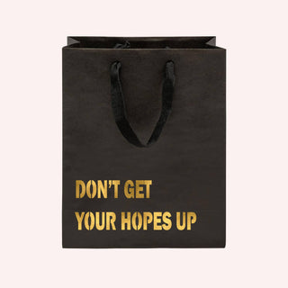 Crimson and Clover Studio - Don't Get Your Hopes Up Funny Sarcastic Gift Bag