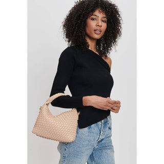 Moda Luxe - Jessamine Woven Vegan Leather Crossbody: Espresso