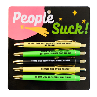 FUN CLUB - People Suck Pen Set (funny gift, stocking stuffer, funny