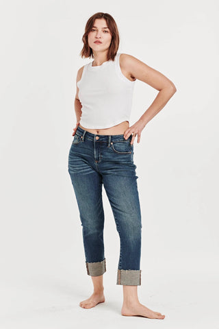 Dear John Blaire High Rise Cuffed Slim Straight Jean - Taryn x Philip Boutique