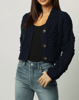 Dear John Sasha Long Sleeve Cardigan Sweater French Navy - Taryn x Philip Boutique