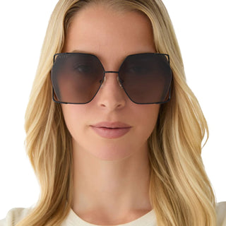DIFF Eyewear Donna IV Polarized Sunglasses - Black + Twilight Gradient
