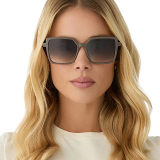 DIFF Eyewear Esme Square Sunglasses - London Stone + Grey Gradient